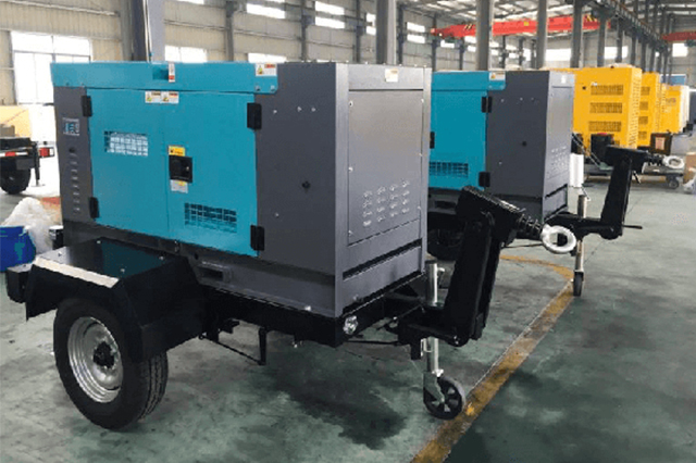 10KVA-100KVA Mobile Trailer مثبت على Deutz Diesel Generator